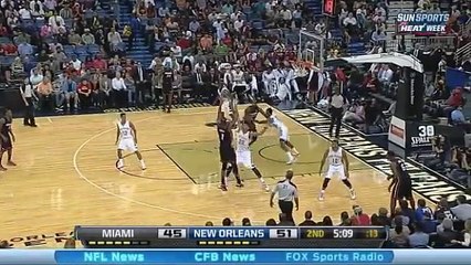 Greg Oden dunk Heat-Pelicans Preaseaon