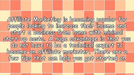 Five Starting Tips for New Affiliate Marketers