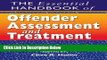 Books The Essential Handbook of Offender Assessment and Treatment Free Online