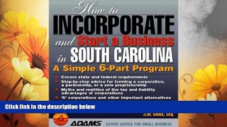 READ FREE FULL  How to Incorporate and Start a Business in South Carolina  READ Ebook Full Ebook