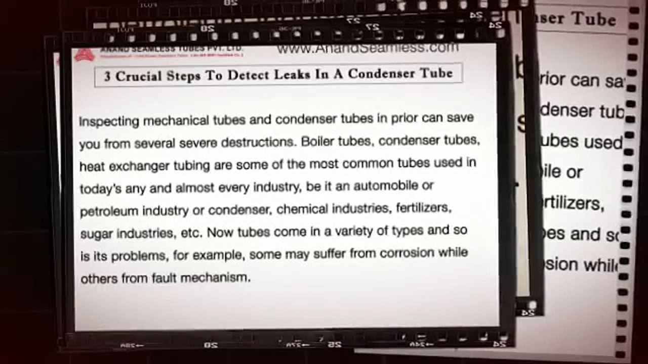 3 crucial steps to detect leaks in a condenser tube
