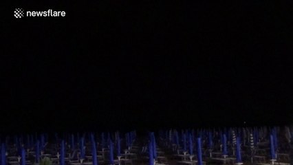 Impressive lightning storm in Italy