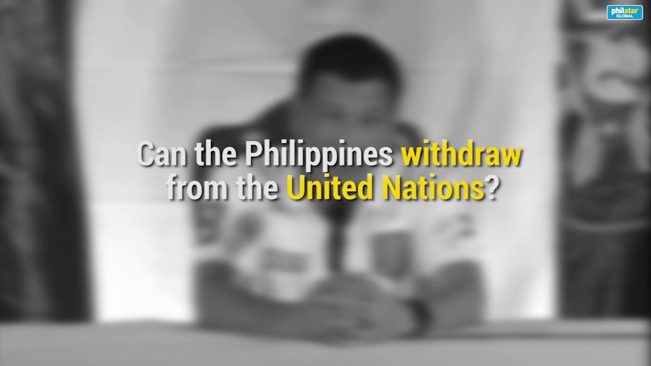 Can the Philippines withdraw from the United Nations?