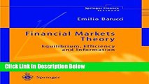 [PDF] Financial Markets Theory: Equilibrium, Efficiency and Information (Springer Finance) [Online