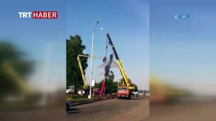 Uçak böyle çakıldı