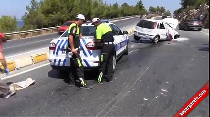 Tatil dönüşü feci kaza: 1 ölü, 2 yaralı