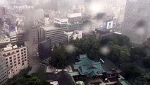 Typhoon Mindulle hits Tokyo, Japan - aftermath