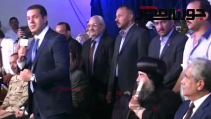 "الدسوقي" والقيادات الأمنية في دير السيدة العذراء بدرنكه لتهنئة الاقباط بذكرى رحلة العائلة المقدسة