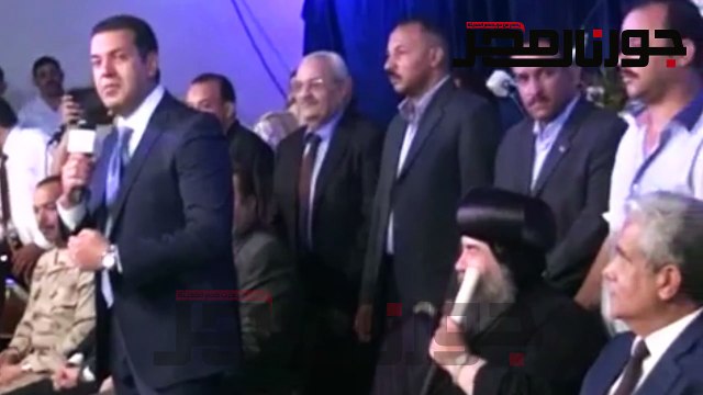 الدسوقي والقيادات الأمنية في دير السيدة العذراء بدرنكه لتهنئة الاقباط بذكرى رحلة العائلة المقدسة