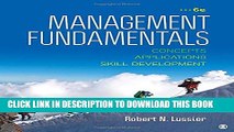 [Download] Management Fundamentals: Concepts, Applications,   Skill Development Paperback Free