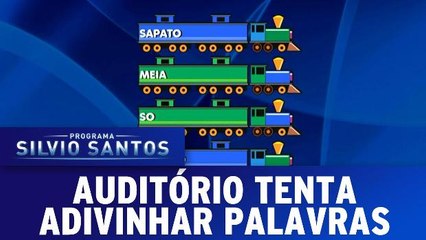 Auditório tenta adivinhar as palavras da tela