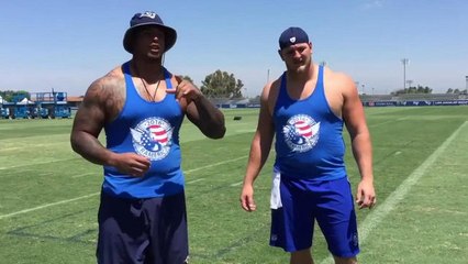 L.A. Rams complete push-up challenge
