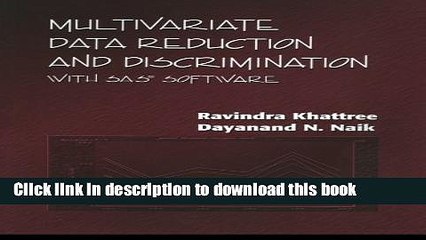 [Read PDF] Multivariate Data Reduction and Discrimination with SAS Software Download Online