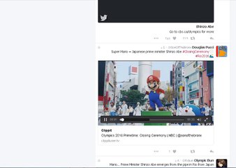 【リオ閉会式】安倍晋三首相がマリオの格好で登場！