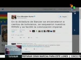 Reflexiona pdte. de Bolivia sobre dictadura de Hugo Banzer