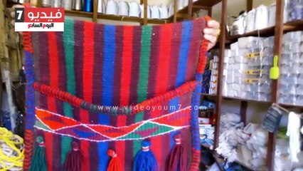 دكان " ابوحلاوة " اشهر معرض بالعريش لبيع منتجات تراث بدو سيناء