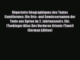 [PDF] RÃ©pertoire GÃ©ographiques des Textes CunÃ©iformes: Die Orts- und GewÃ¤ssernamen der Texte