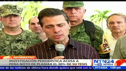 Supuesto plagio de tesis de Peña Nieto evidencia "su falta de capacidad": Senador mexicano a NTN24
