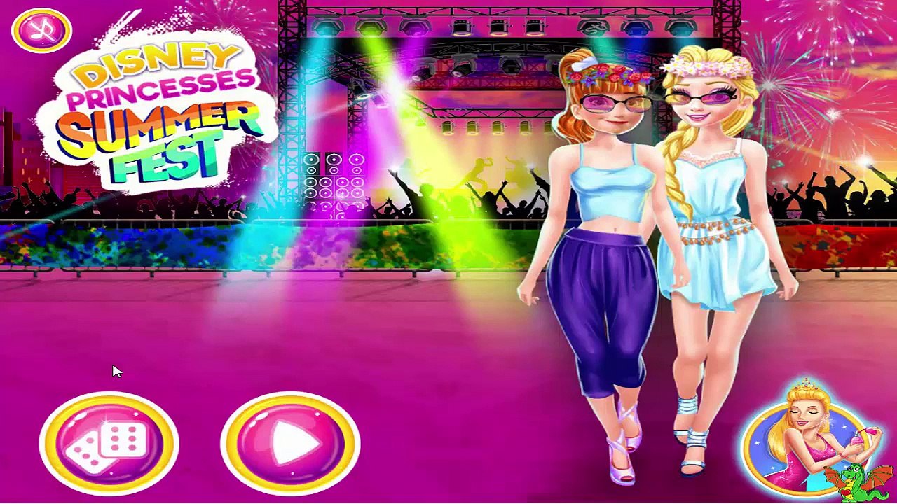 Disney Princesses Summer Fest Game  - Frozen Video Games For Girls