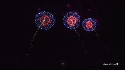 [4K]感動日本一 2016年 赤川花火大会 市民花火 ㈱紅屋青木煙火店「流転(るてん)」 Akagawa Fireworks 2016 Ending in Japan