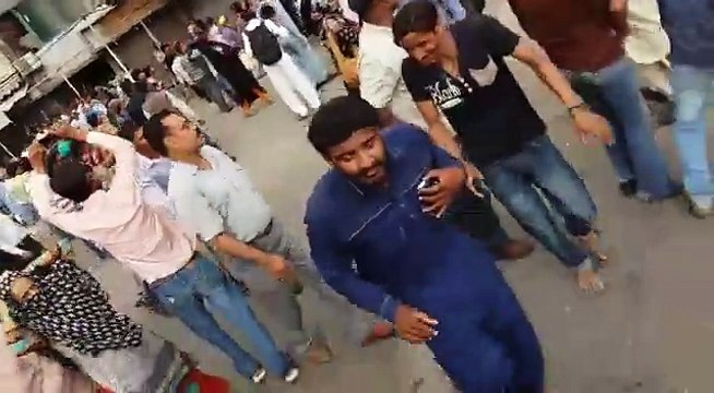 MQM workers firing on ARY office smashed windows as protest turns violent