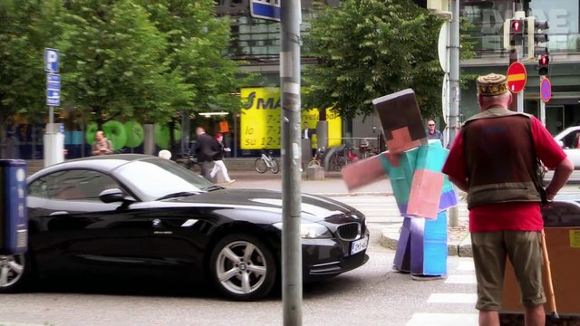 Minecraft In Real Life Pranks 4 - Block Pranks In Public!