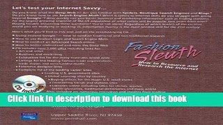 Read The Fashion Sleuth: How to Resource the Internet for Fashion: 1st (First) Edition Ebook Free