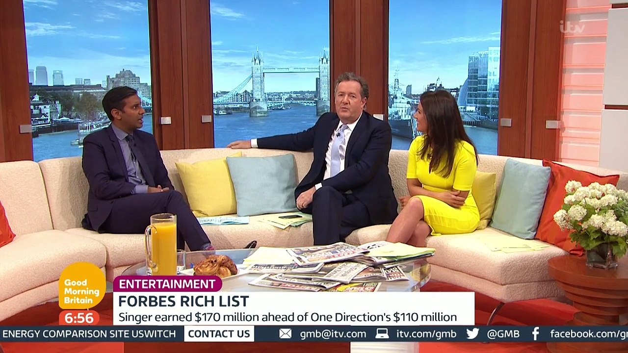 Susanna Zings Piers During An Argument About One Direction Good Morning Britain