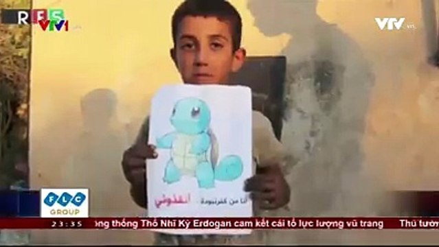 Bạn nghĩ gì về hình ảnh những đứa trẻ cầm hình Pokemon và kêu cứu Thế giới hãy tìm đến và giải cứu các em bé tại Syria”?