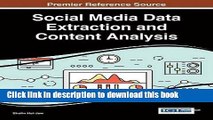 Read Social Media Data Extraction and Content Analysis (Advances in Data Mining and Database