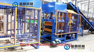 FULANG MACHINE QTF4-25 automatic concrete fly ash cement hollow solid paver block machine