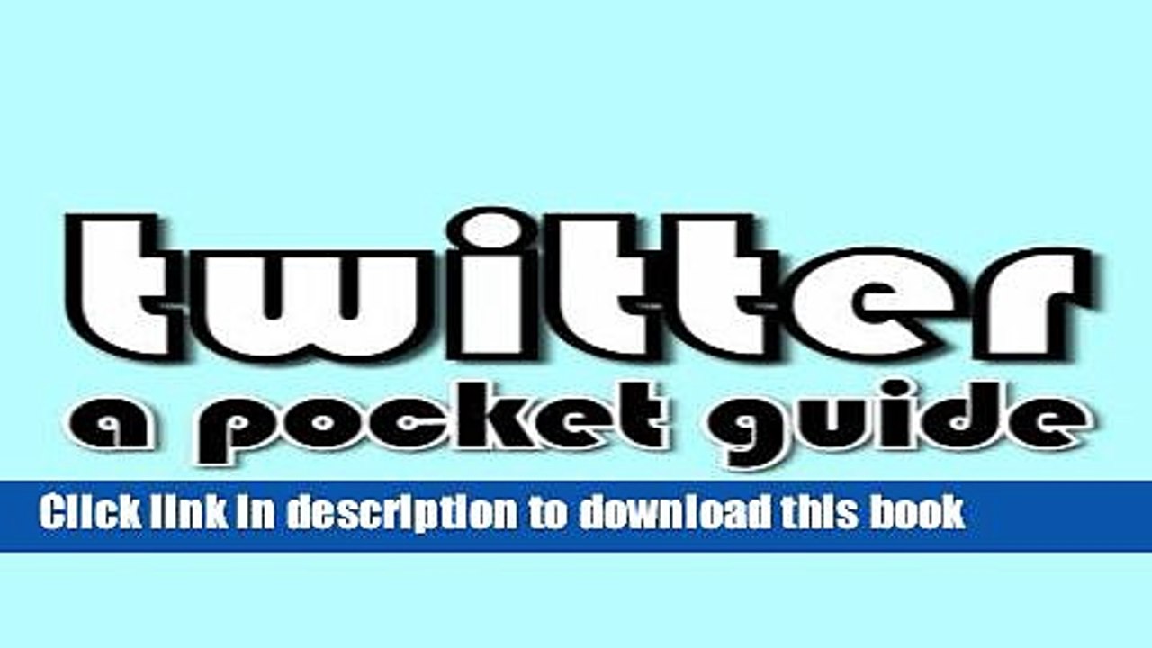 Read Twitter: A Pocket Guide Ebook Free