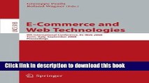 Read E-Commerce and Web Technologies: 9th International Conference, EC-Web 2008 Turin, Italy,