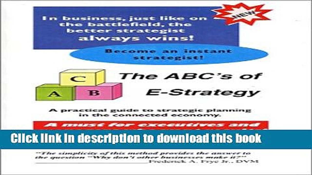 Read The ABC s of E-Strategy  Ebook Free