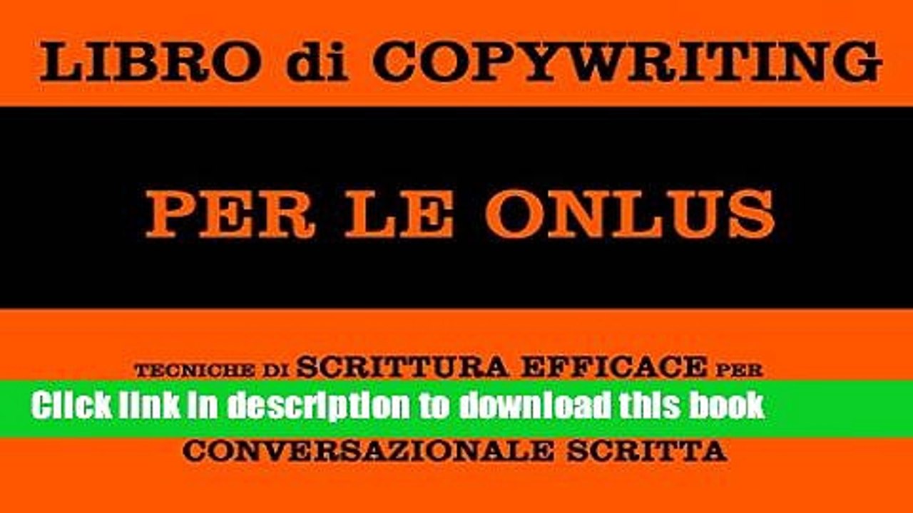 Download Libro di copywriting per le onlus: tecniche di scrittura efficace per il fund raising tra