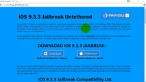 Download pangu iOS 9.3.3 jailbreak UNTETHERED for all iphones | iPods | iPads