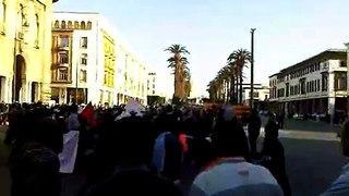 Police Beat Peaceful Demonstrators in Rabat, Morocco - 26/3