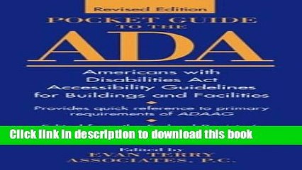 Download Video: [PDF] Pocket Guide to the ADA: Americans with Disabilities Act Accessibility Guidelines for