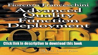 [PDF] Advanced Quality Function Deployment Download Online