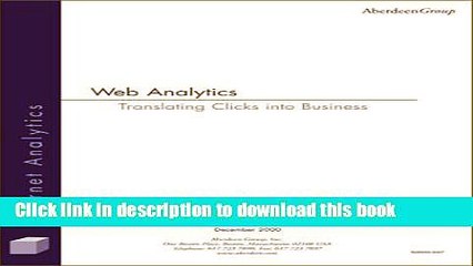 Download Web Analytics : Translating Clicks into Business  Ebook Free