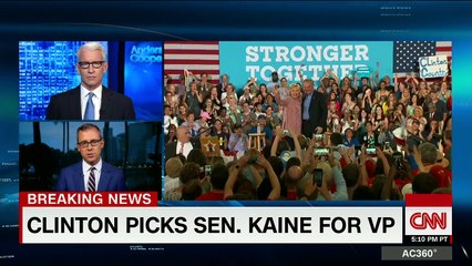 Clinton selects Tim Kaine as running mate