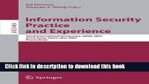 Read Information Security Practice and Experience: Third International Conference, ISPEC 2007,
