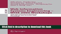 Read Web Information Systems Engineering - WISE 2005 Workshops: WISE 2005 International Workshops,