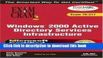Read MCSE Windows 2000 Active Directory Services Infrastructure Exam Cram 2 (Exam 70-217) Ebook Free