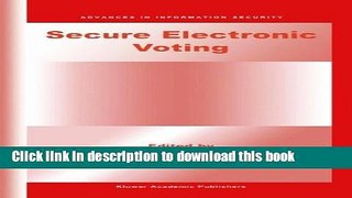 Download Secure Electronic Voting PDF Online