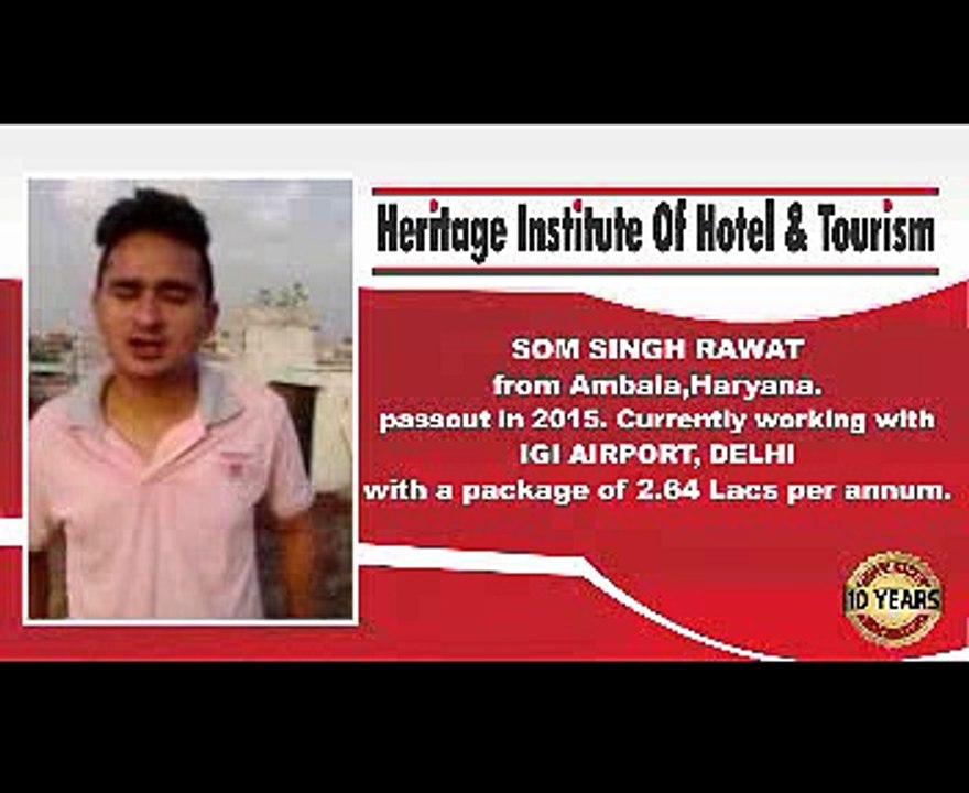 Som Singh Rawat Students - Heritage Institute of ‪‎Hotel Management and Tourism, Agra India