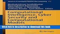 Read Computational Intelligence, Cyber Security and Computational Models: Proceedings of ICC3 2015