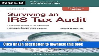 Read Books Surviving an IRS Tax Audit PDF Free