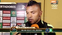 Miguel Borja habló tras el 1-1 entre Independiente del Valle y Nacional · Copa Libertadores 2016 (final, ida)