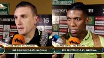 Franco Armani y Orlando Berrío hablaron tras el 1-1 entre Independiente del Valle y Nacional · Copa Libertadores 2016 (final, ida)